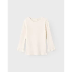 Lil Atelier | Rachel Slim Top | Longsleeve Whitecap Gray