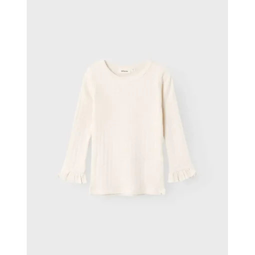Lil Atelier | Rachel Slim Top | Longsleeve Whitecap Gray