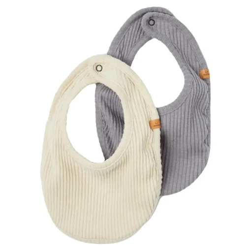 Lil Atelier | Rajo 2-Pack Bibs | Fog