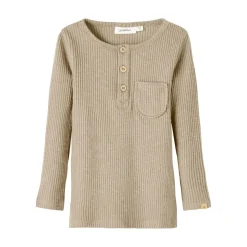 Lil Atelier | Rajo Slim Top Ls | Chinchilla