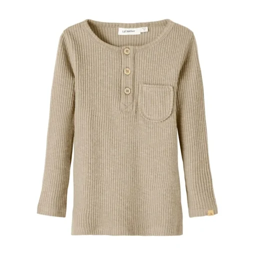 Lil Atelier | Rajo Slim Top Ls | Chinchilla