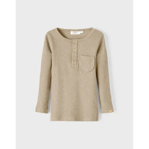 Lil Atelier | Rajo Slim Top Ls | Chinchilla