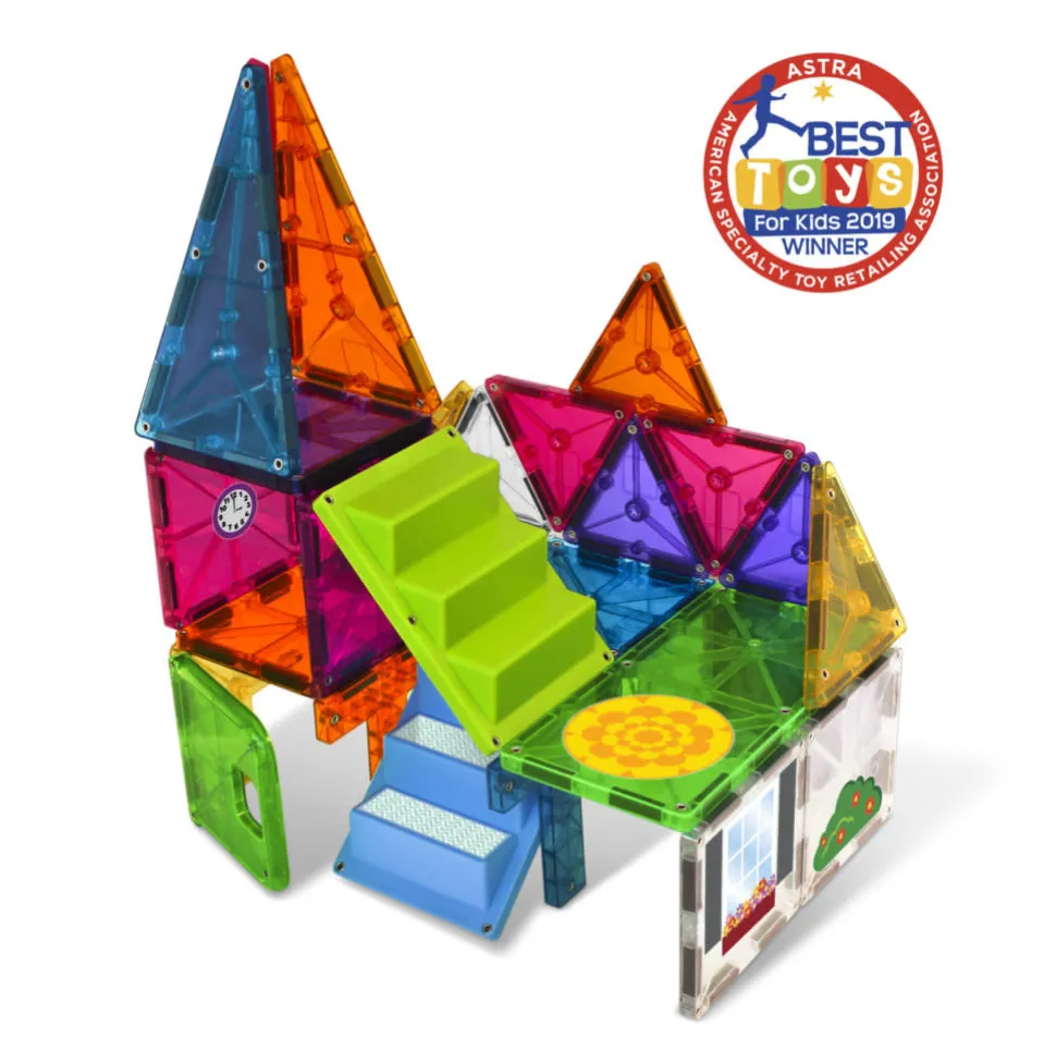 Magna-Tiles | Clear Colors House Set | 28 Delig