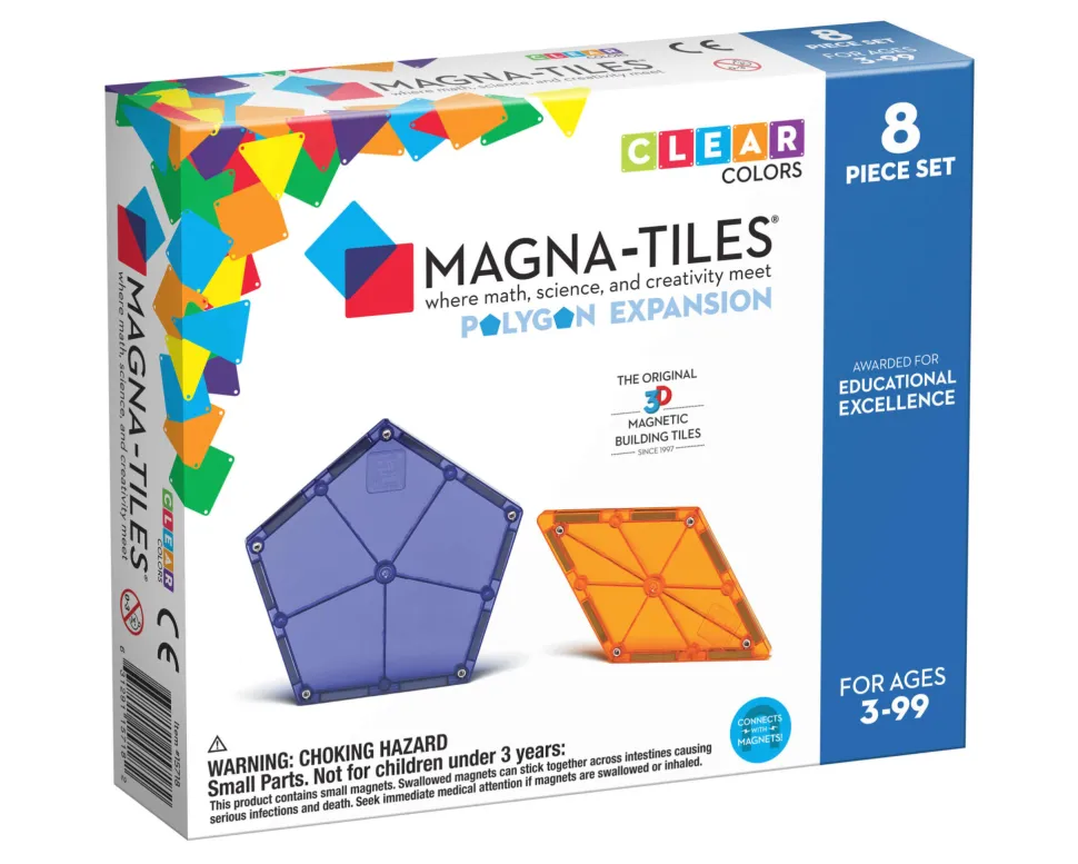 Magna-Tiles | Polygons Uitbreidingsset | 8 Delig