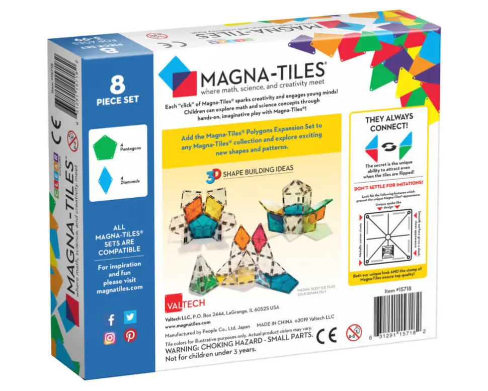 Magna-Tiles | Polygons Uitbreidingsset | 8 Delig