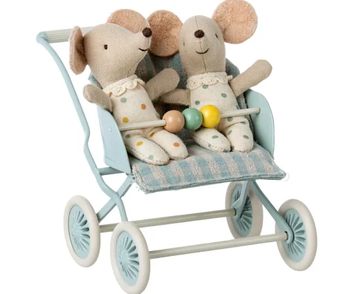 Maileg | Baby Mice Stroller | Mint