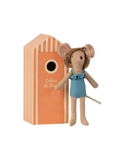 Maileg | Mum Beach Mouse | Mama Muis In Strandhuisje