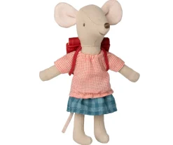 Maileg | Tricycle Mouse | Big Sister With Red Bag