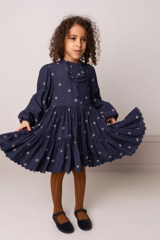 Marmar | Deva Dress | Stars Embroidery