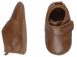Melton | Leren Slofjes Met Klittenband | Cognac