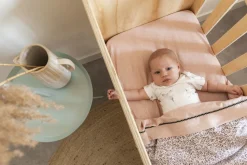 Mies & Co | Fitted Sheet | Ledikant / Peuterbed Hoeslaken | Adorable Dots Sweet Pink