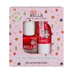 Miss Nella | Lips & Tips Duo Set | Mn7 Strawberry 'N Cream