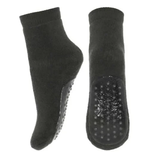 Mp Denmark | 79187 Slof Sokken Anti Slip Met Wol | 27 Donkergroen