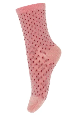 Mp Denmark | 79193 Sonia Glitter Sokken | 4218 Pink Dot