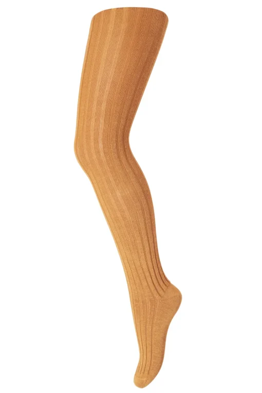 Mp Denmark Maillot | Tights Cotton Rib | 1422 Dark Honey