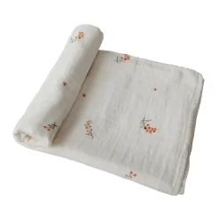 Mushie | Flowers Swaddle