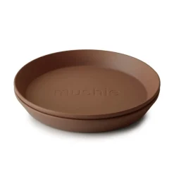 Mushie | Plates Round | Set Van 2 Borden