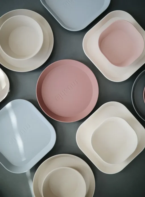Mushie | Plates Round | Set Van 2 Borden