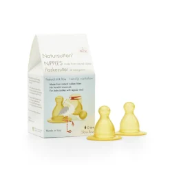 Natursutten | Flesspenen Natuurrubber | Set Van 2 Stuks