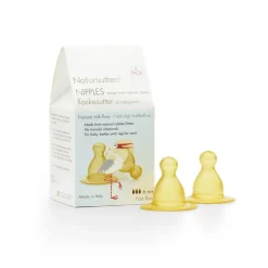 Natursutten | Flesspenen Natuurrubber | Set Van 2 Stuks