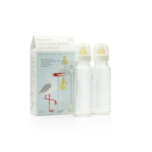 Natursutten | Glazen Baby Drinkflessen 240 Ml | Set Van 2