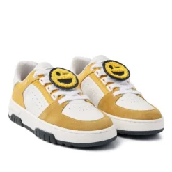 Nubikk | Basket Buxton Jr Sneakers | White Leather-Yellow