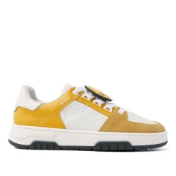 Nubikk | Basket Buxton Jr Sneakers | White Leather-Yellow