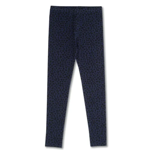 Petit Blush | Rib Legging | Blue Leopard