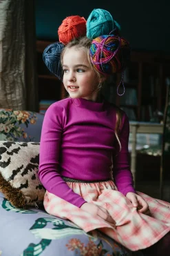 Petit Blush | Rib Turtle Neck | Violet