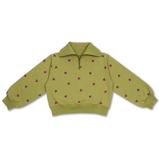 Petit Blush | Zipper Sweater | Hearts