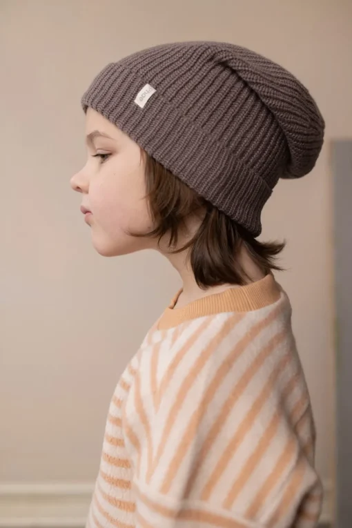 Phil & Phae | Oversized Teddy Sweater | Rose Tan Stripes