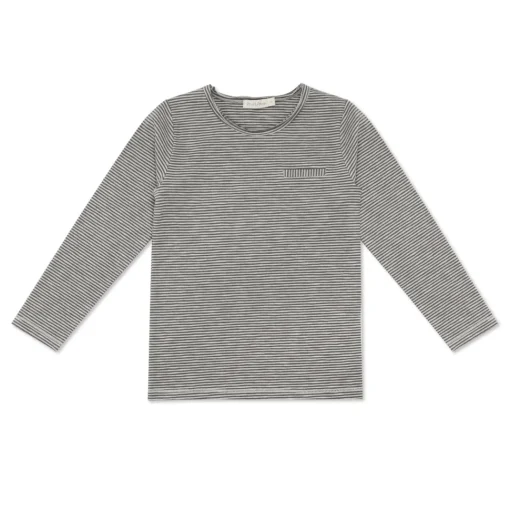Phil & Phae | Pocket Longsleeve Tee | Graphite Stripes