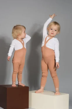Silly Silas | Maillot Met Bretels Zonder Voetjes | Licht Bruin