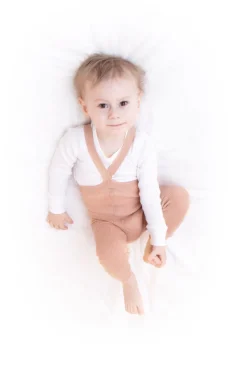 Silly Silas | Maillot Met Bretels Zonder Voetjes | Licht Bruin
