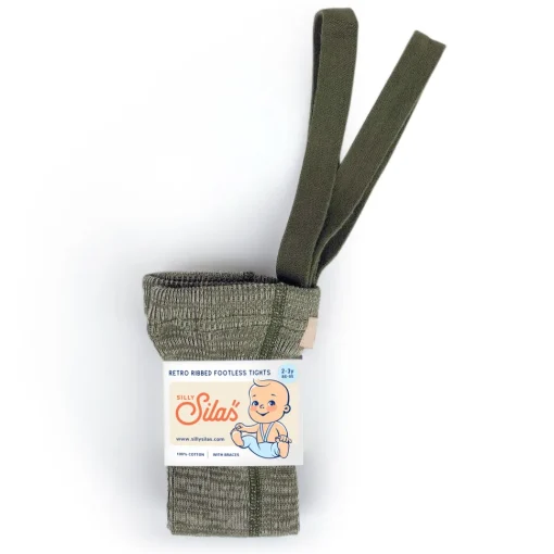 Silly Silas | Maillot Met Bretels Zonder Voetjes | Creamy Olive