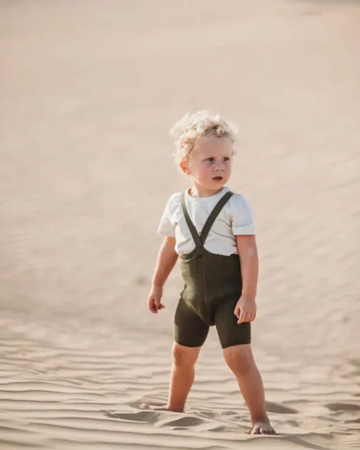 Silly Silas | Shorty Maillot Met Bretels | Olive