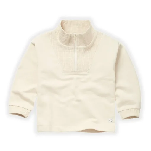 Sproet & Sprout | Zip Mock Sweatshirt Ivory