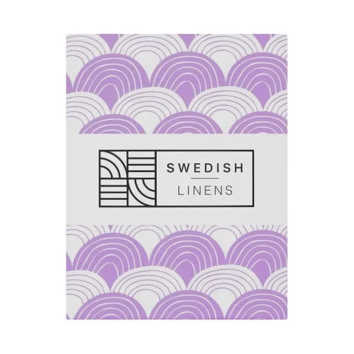 Swedish Linens | Rainbow Lilac | 60X120 Hoeslaken Ledikant Formaat