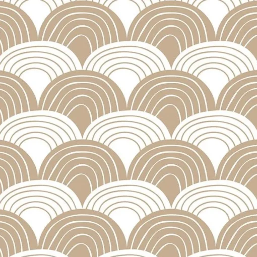 Swedish Linens | Rainbows Warm Sand | 90X200 Hoeslaken 1-Persoons