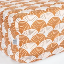Swedish Linens | Rainbows Cinnamon Brown | 90X200 Hoeslaken 1-Persoons