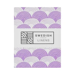 Swedish Linens | Rainbows Lilac | 90X200 Hoeslaken 1-Persoons