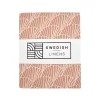 Swedish Linens | Seashells Terracotta Pink | 90X200 Hoeslaken 1-Persoons