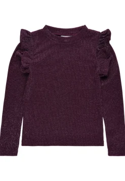 The New | Farah Glitter Tee Ls | Rose Brown