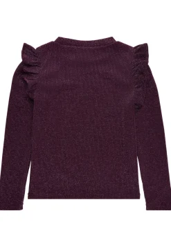 The New | Farah Glitter Tee Ls | Rose Brown