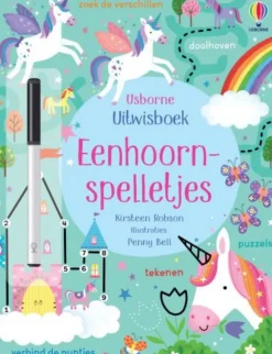 Usborne Uitwisboek | Eenhoornspelletjes