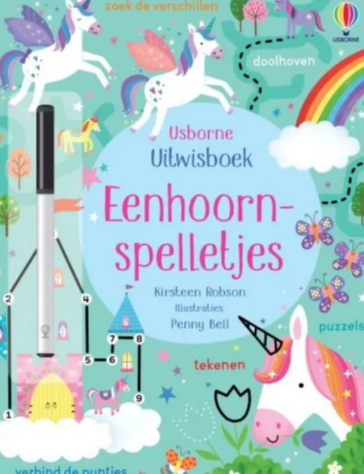 Usborne Uitwisboek | Eenhoornspelletjes