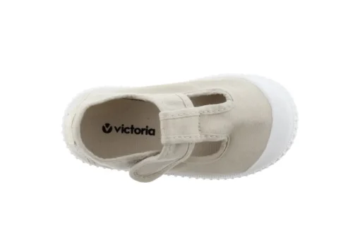 Victoria | 136625 | Katoenen Sandaal Met Klittenband | Hielo Ecru