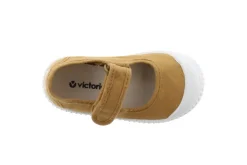 Victoria | 136625 | Katoenen Sandaal Met Klittenband | Oro Oker Geel