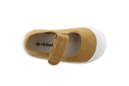 Victoria | 136625 | Katoenen Sandaal Met Klittenband | Oro Oker Geel