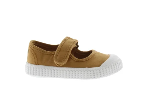 Victoria | 136625 | Katoenen Sandaal Met Klittenband | Oro Oker Geel